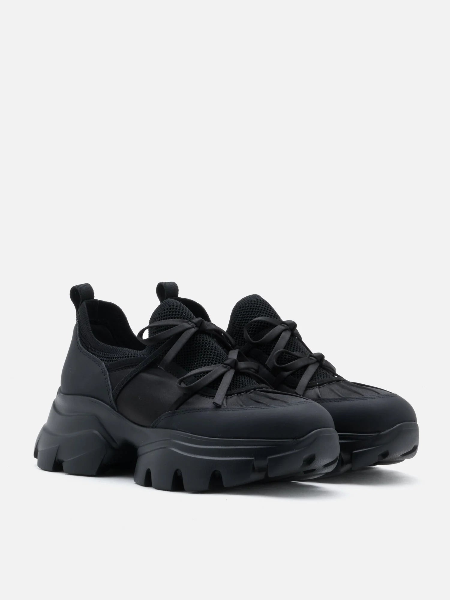 PAZZION, Imogen Bow Sneakers, Black