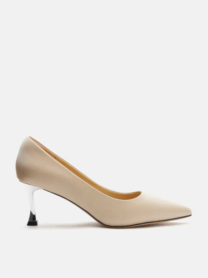 PAZZION, Janessa Pointed Toe Heels, Champagne