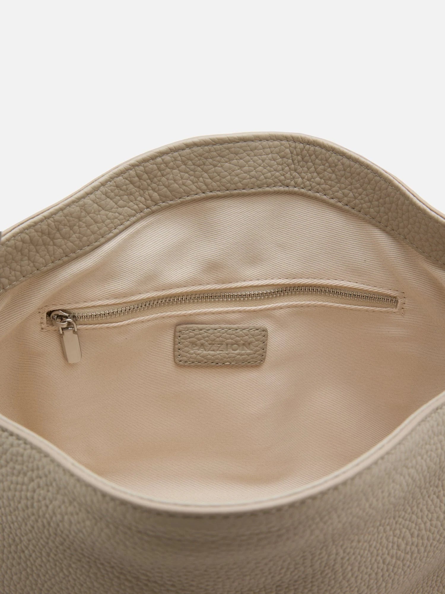 PAZZION, Jarelisse Clasp Buckle Leather Shoulder Bag, Grey