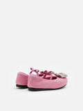 PAZZION, Joey Glittering Floral Round Toe Flats, Pink