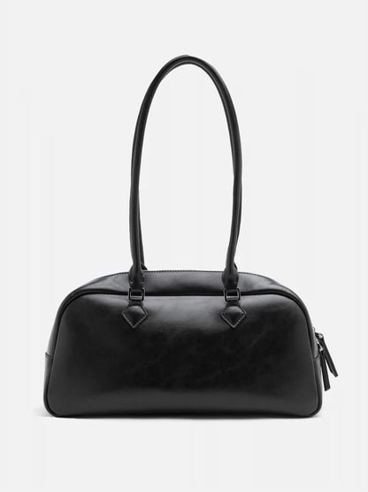 PAZZION, Joie Elongated Handle Shoulder Bag, Black