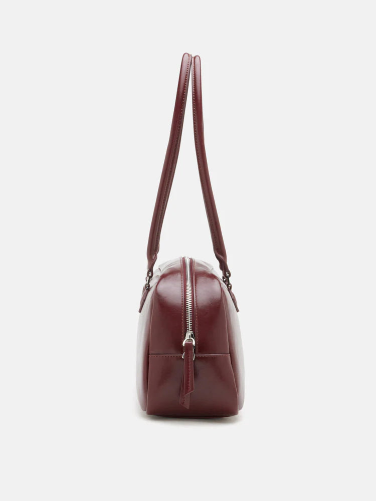 PAZZION, Joie Elongated Handle Shoulder Bag, Wine