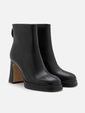 PAZZION, Jovanna Leather Ankle Boots, Black