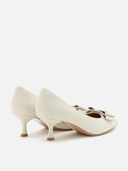 PAZZION, Jream Twin Bow Heels, Beige