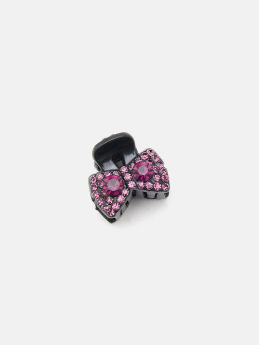 PAZZION, Kaia Diamante Ribbon Hair Clip, Pink