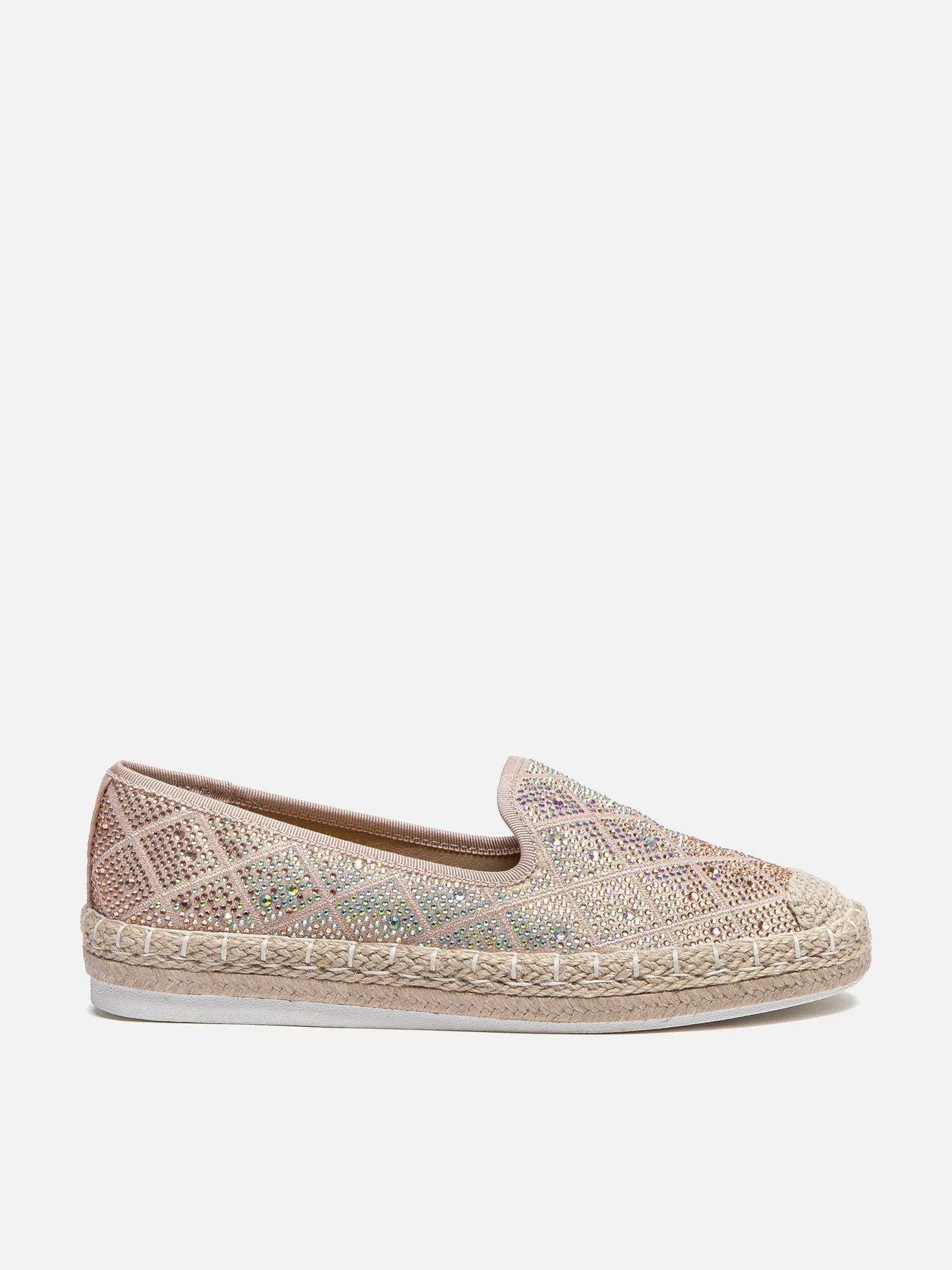 PAZZION, Karivyn Crystal Embroidered Espadrilles, Pink