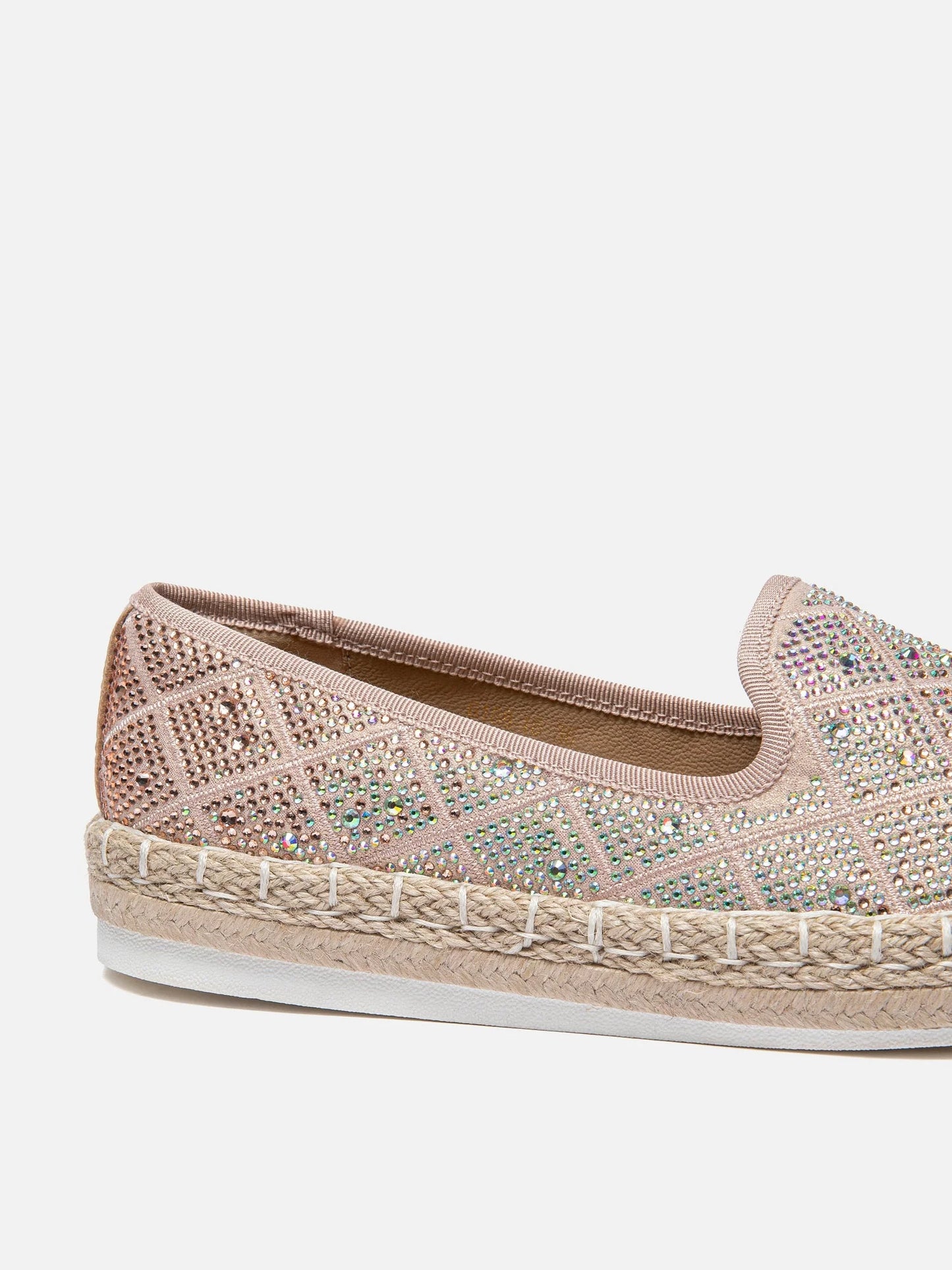 PAZZION, Karivyn Crystal Embroidered Espadrilles, Pink