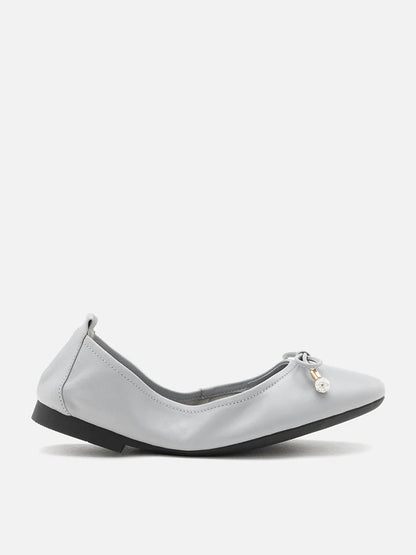 PAZZION, Karla Bow Foldable Flats, Grey