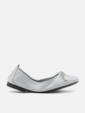 PAZZION, Karla Bow Foldable Flats, Grey