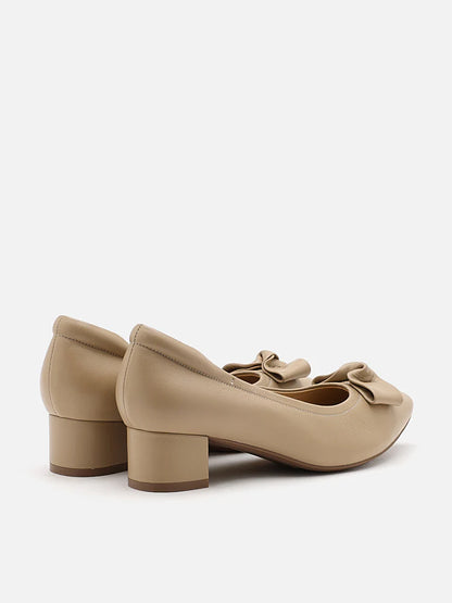 PAZZION, Karolina Bow Heels, Almond