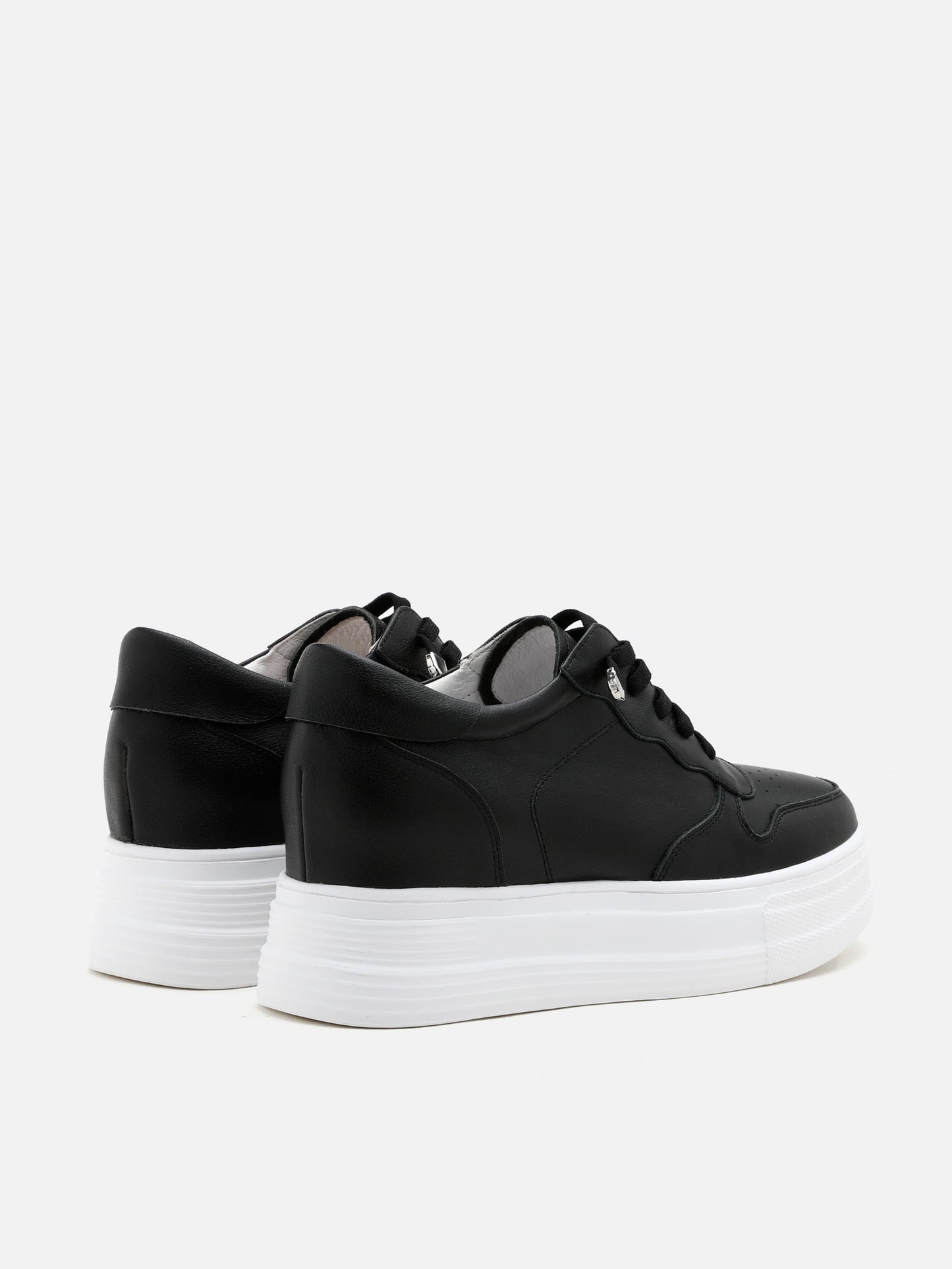 PAZZION, Kate Unlace Platform Sneakers, Black