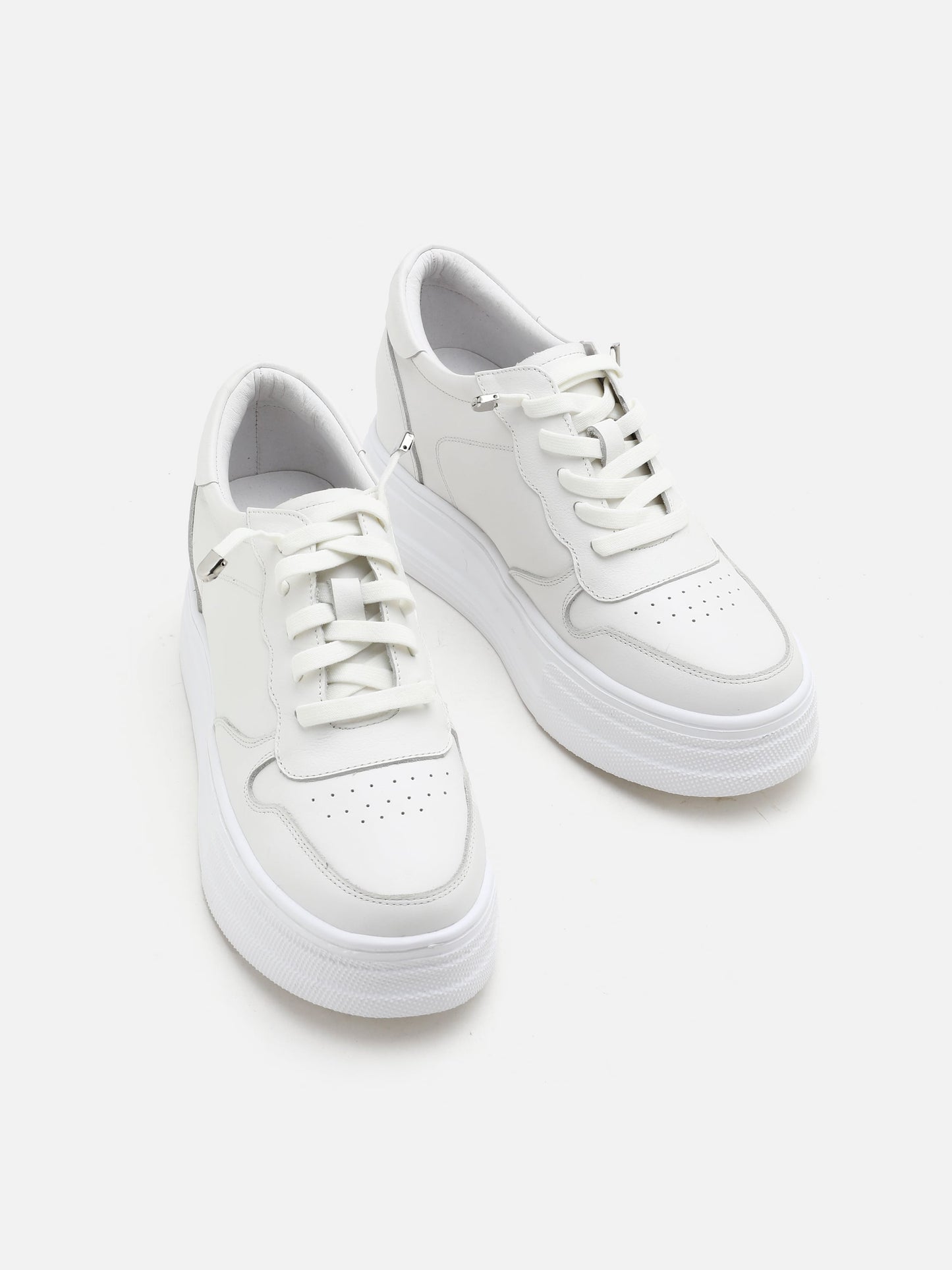 PAZZION, Kate Unlace Platform Sneakers, White