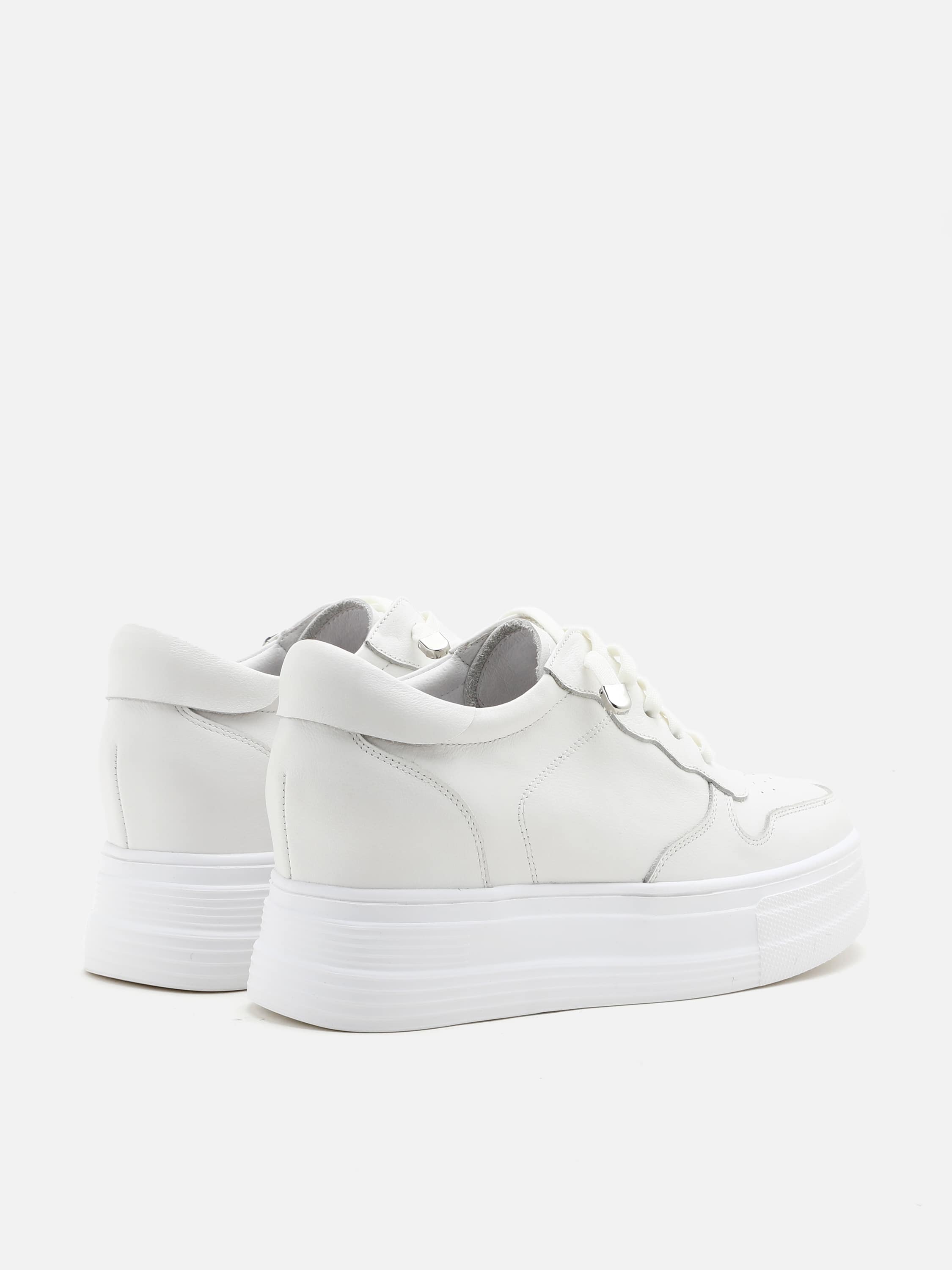 PAZZION, Kate Unlace Platform Sneakers, White