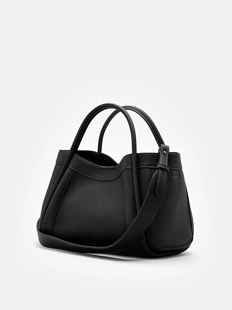 PAZZION, Kayla Double Handle Bag, Black