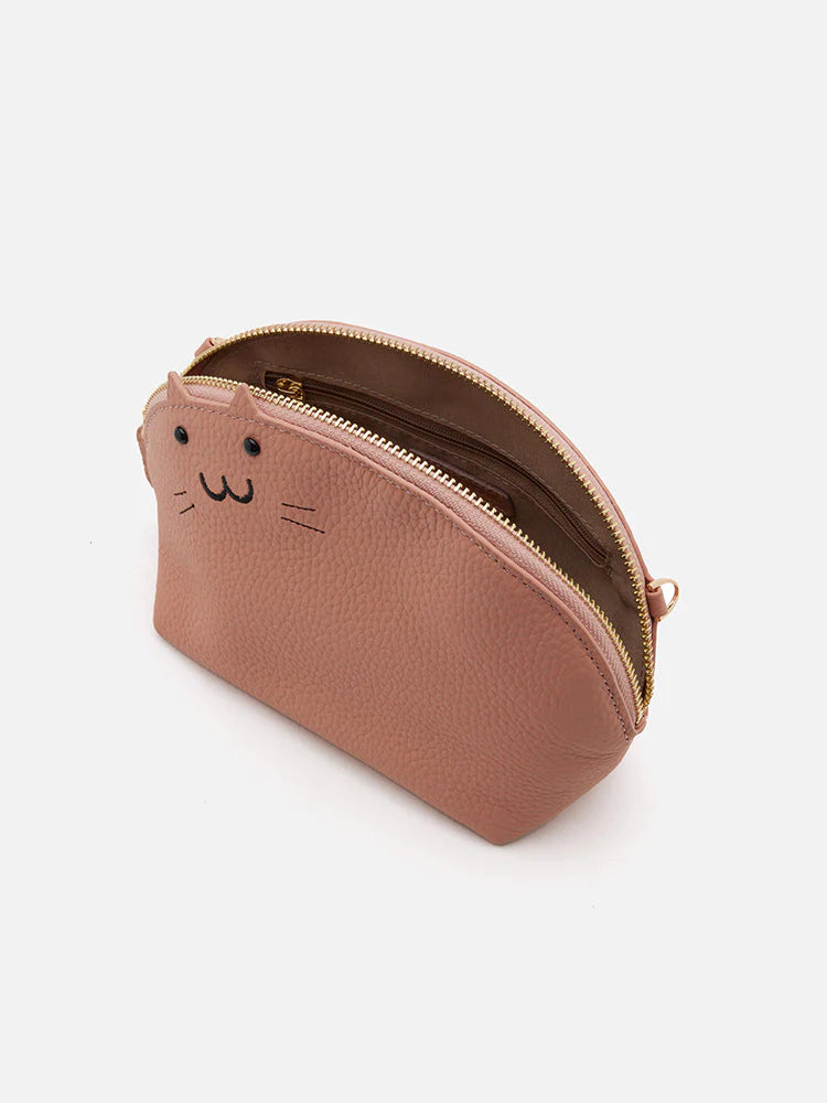 PAZZION, Kiki Feline Mini Crossbody Bag, Pink