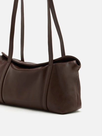 PAZZION, Kyravelle Leather Shoulder Bag, Darkbrown