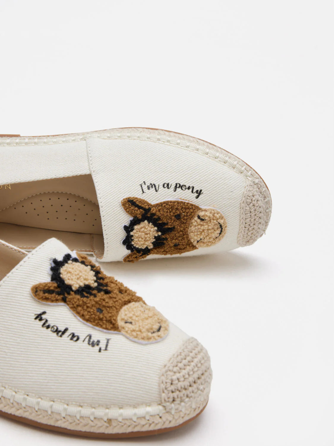 PAZZION, Larisse Horse Motif Espadrilles, Beige