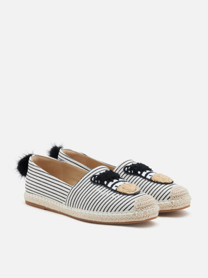 PAZZION, Larisse Horse Motif Espadrilles, Black
