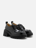 PAZZION, Leona Platform Loafers, Black