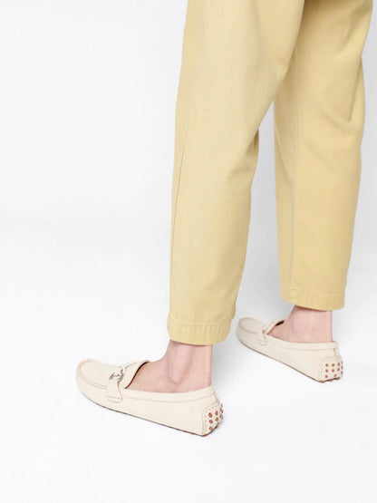 PAZZION, Lica Tie Buckle Moccasin, Beige