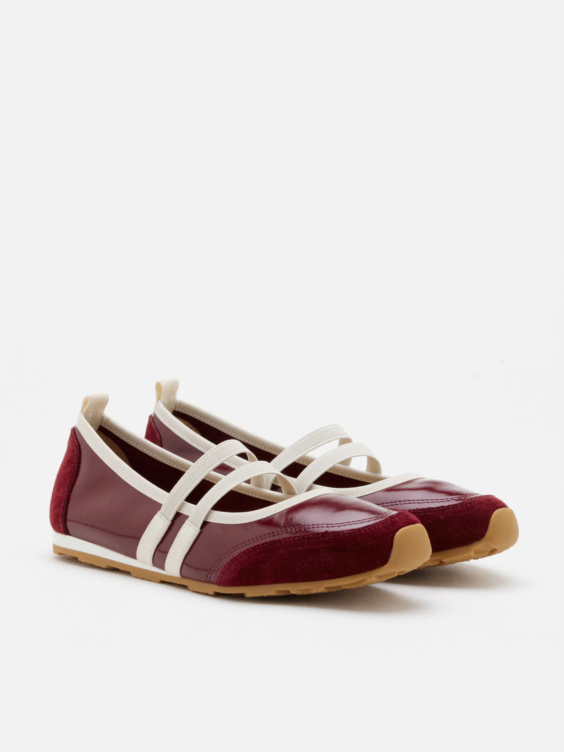 PAZZION, Liravelle Double-Strap Suede Mary Janes, Wine
