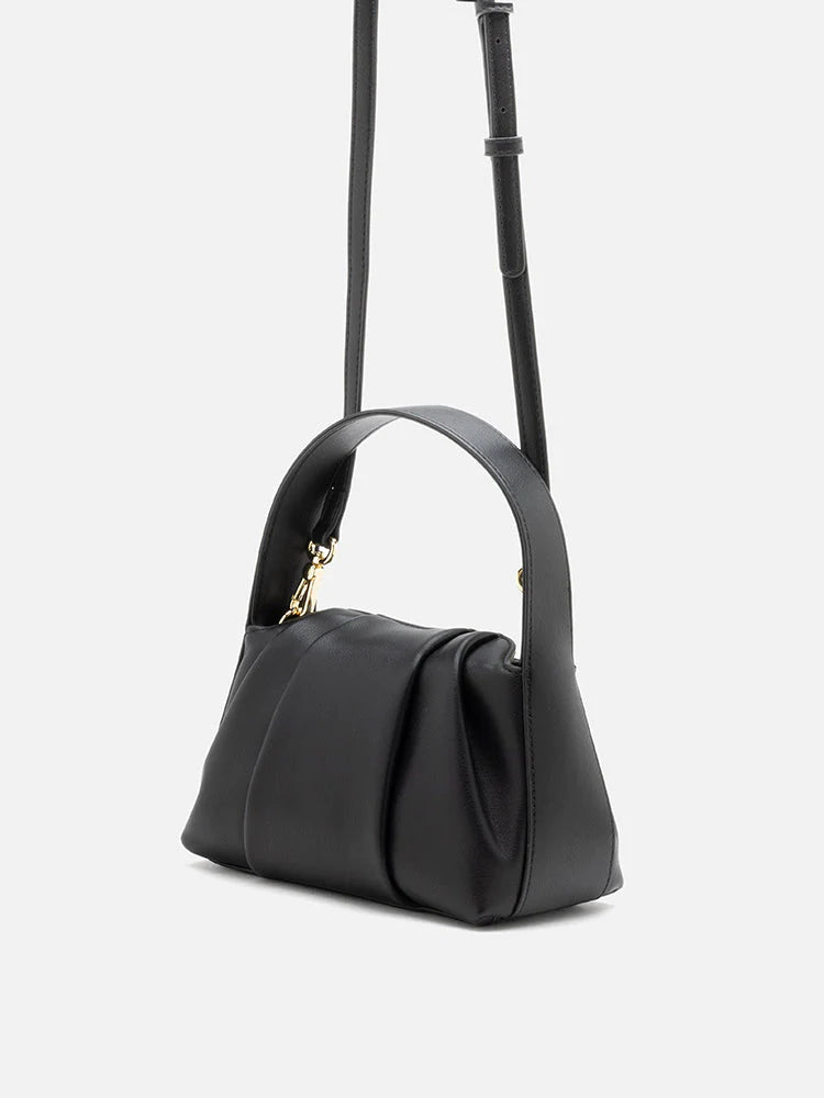 PAZZION, Lottie Pleated Bag, Black