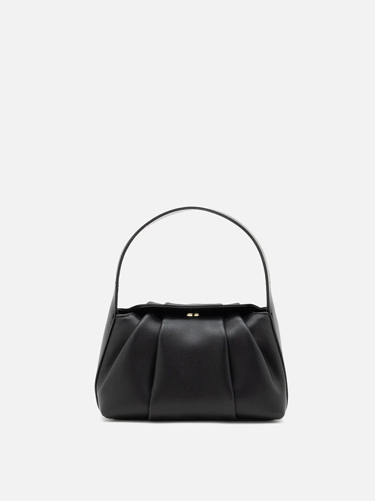 PAZZION, Lottie Pleated Bag, Black