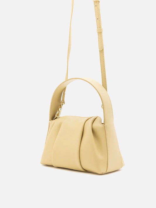 PAZZION, Lottie Pleated Bag, Yellow