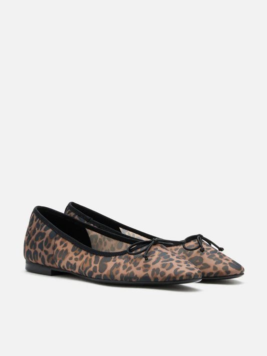 PAZZION, Lourdes Bow Mesh Flats, Brown