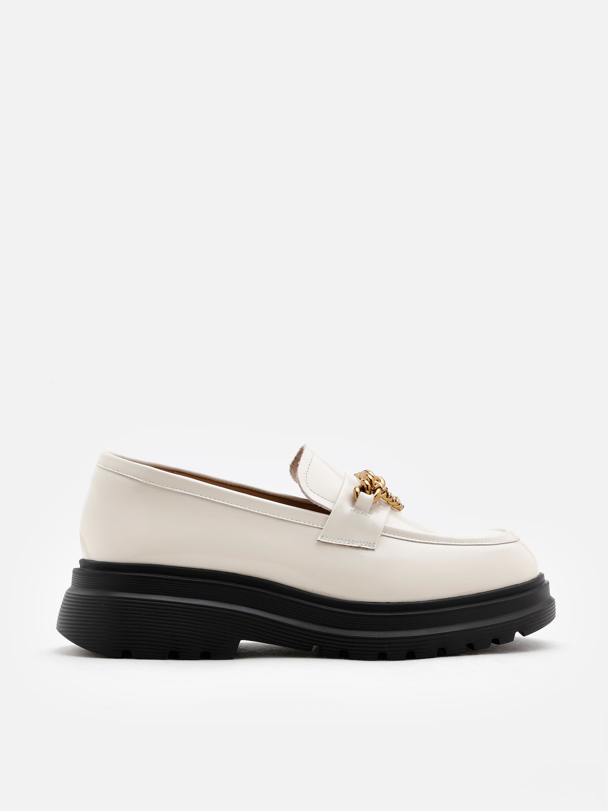 PAZZION, Lucia Platform Loafers, Beige