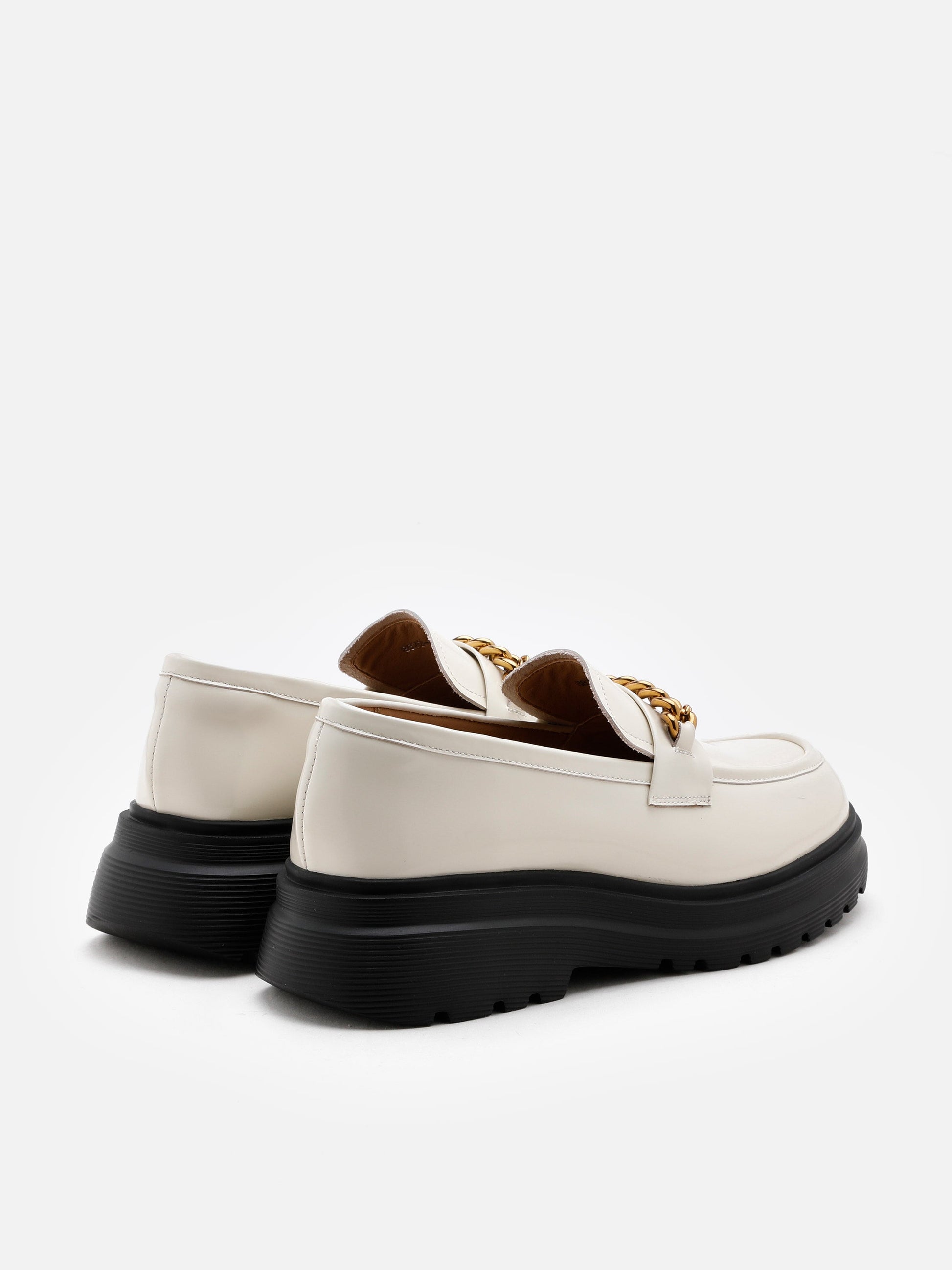 PAZZION, Lucia Platform Loafers, Beige