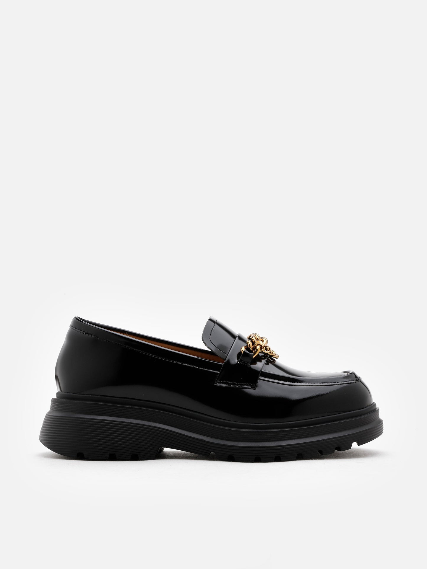 PAZZION, Lucia Platform Loafers, Black