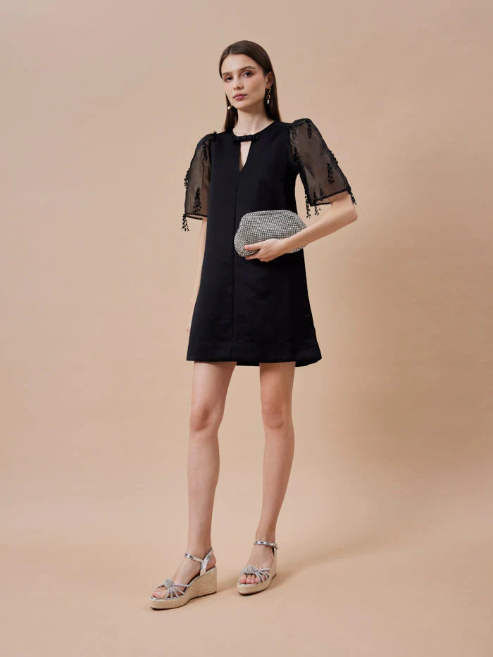 PAZZION, Lumina Diamante Embellished Clutch, Silver