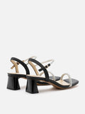 PAZZION, Lyra Ankle Strap Sandals, Black