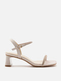 PAZZION, Lyra Ankle Strap Sandals, Champagne