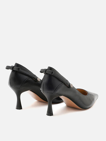 PAZZION, Magdalena Pointed Toe Heels, Black