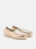 PAZZION, Mali Jewelled Cowhide Moccasins, Gold