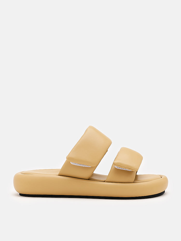 PAZZION, Micha Sandals, Almond