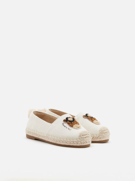 PAZZION, Mini Larisse Horse Motif Espadrilles, Beige
