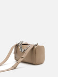 PAZZION, Mireille Leather Box Bag, Almond