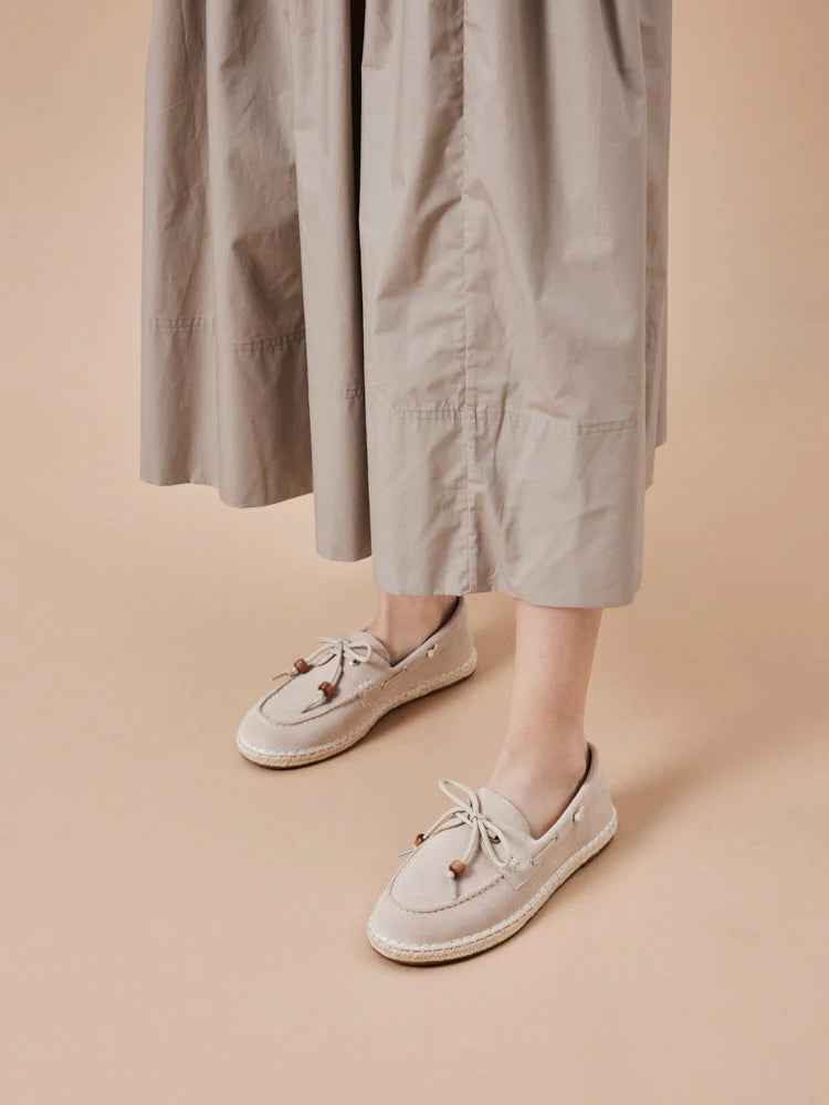 PAZZION, Misha Suede Espadrille Loafers, Beige