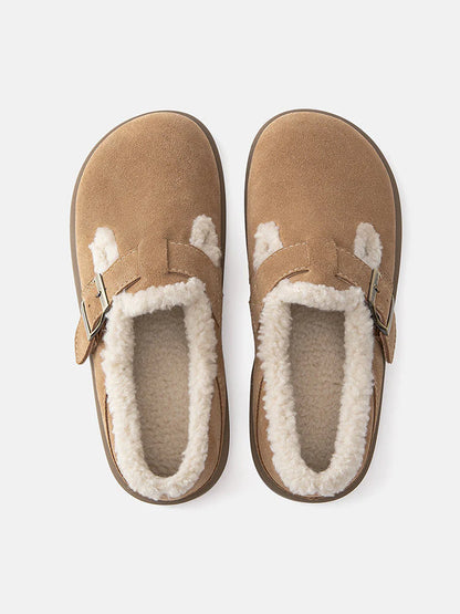 PAZZION, Monique Fur-Trim Buckled Loafers, Camel