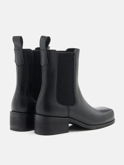 PAZZION, Narelle Square Toe Chelsea Boots, Black