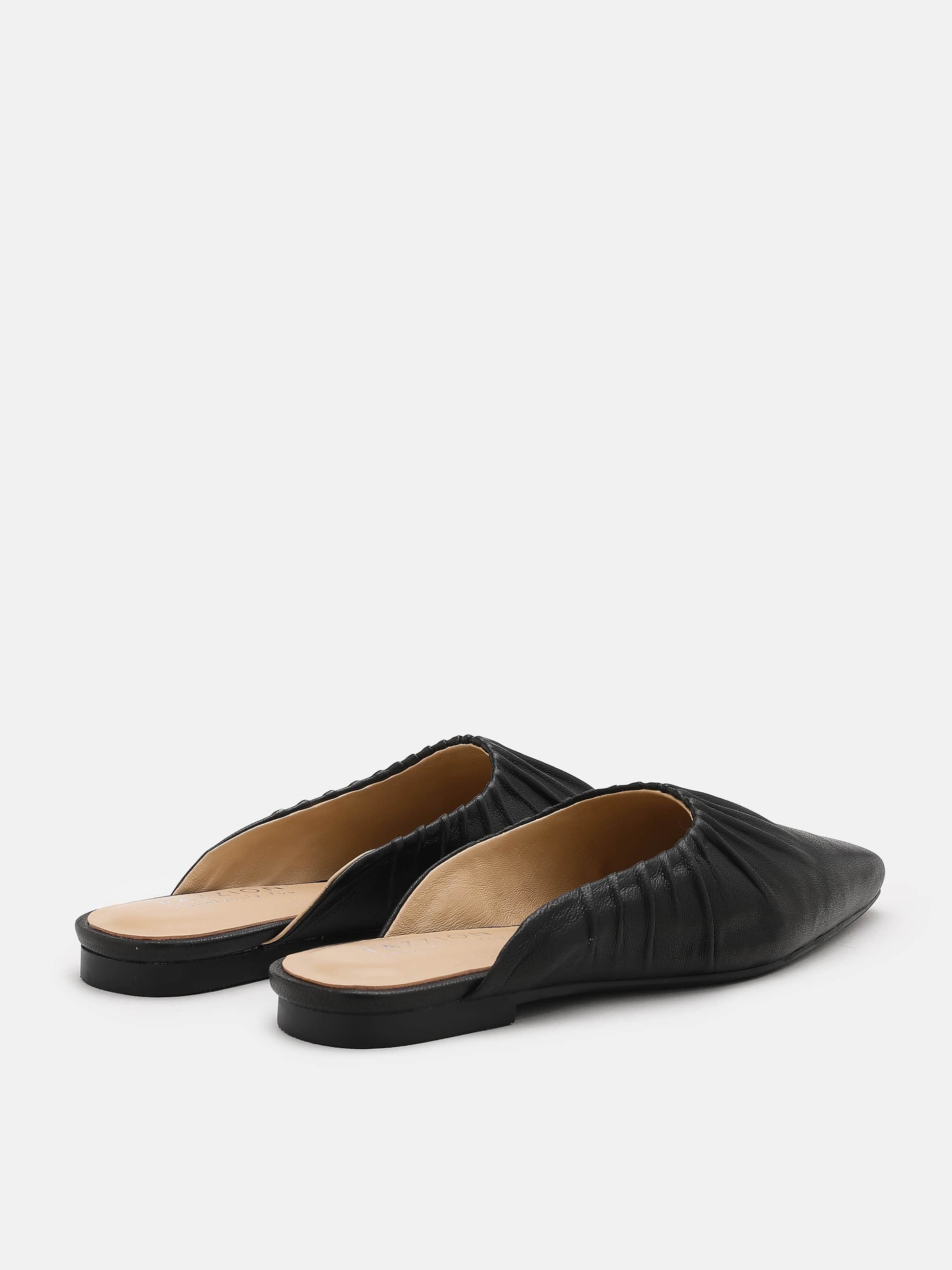 PAZZION, Nikki Supple Leather Slides, Black