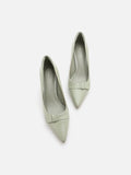 PAZZION, Noelle Leather Pumps, Green