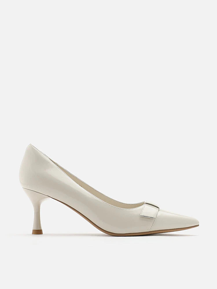 PAZZION, Noelle Leather Pumps, White