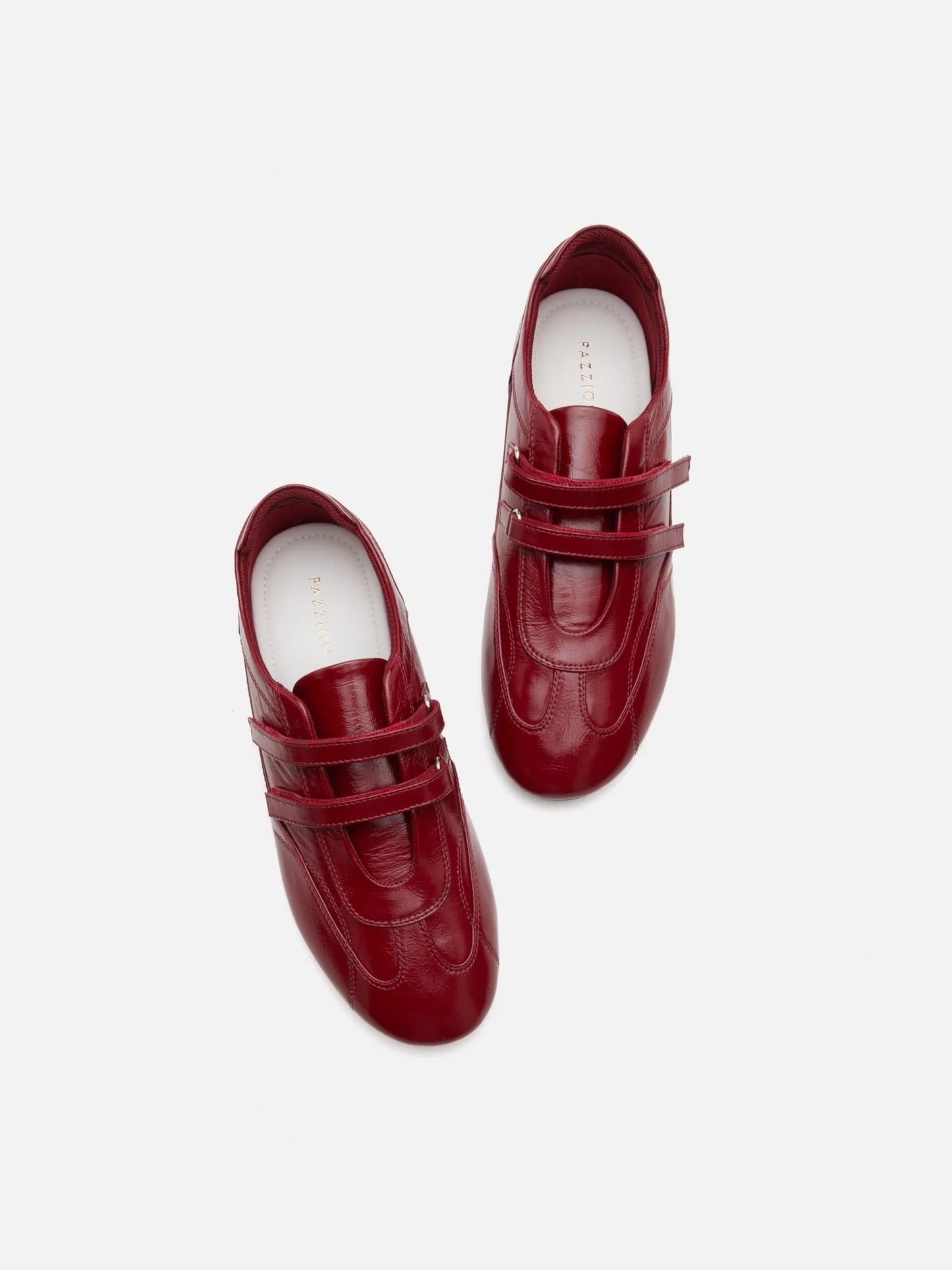 PAZZION, Noralyn Double Velcro Strap Sneakers, Red