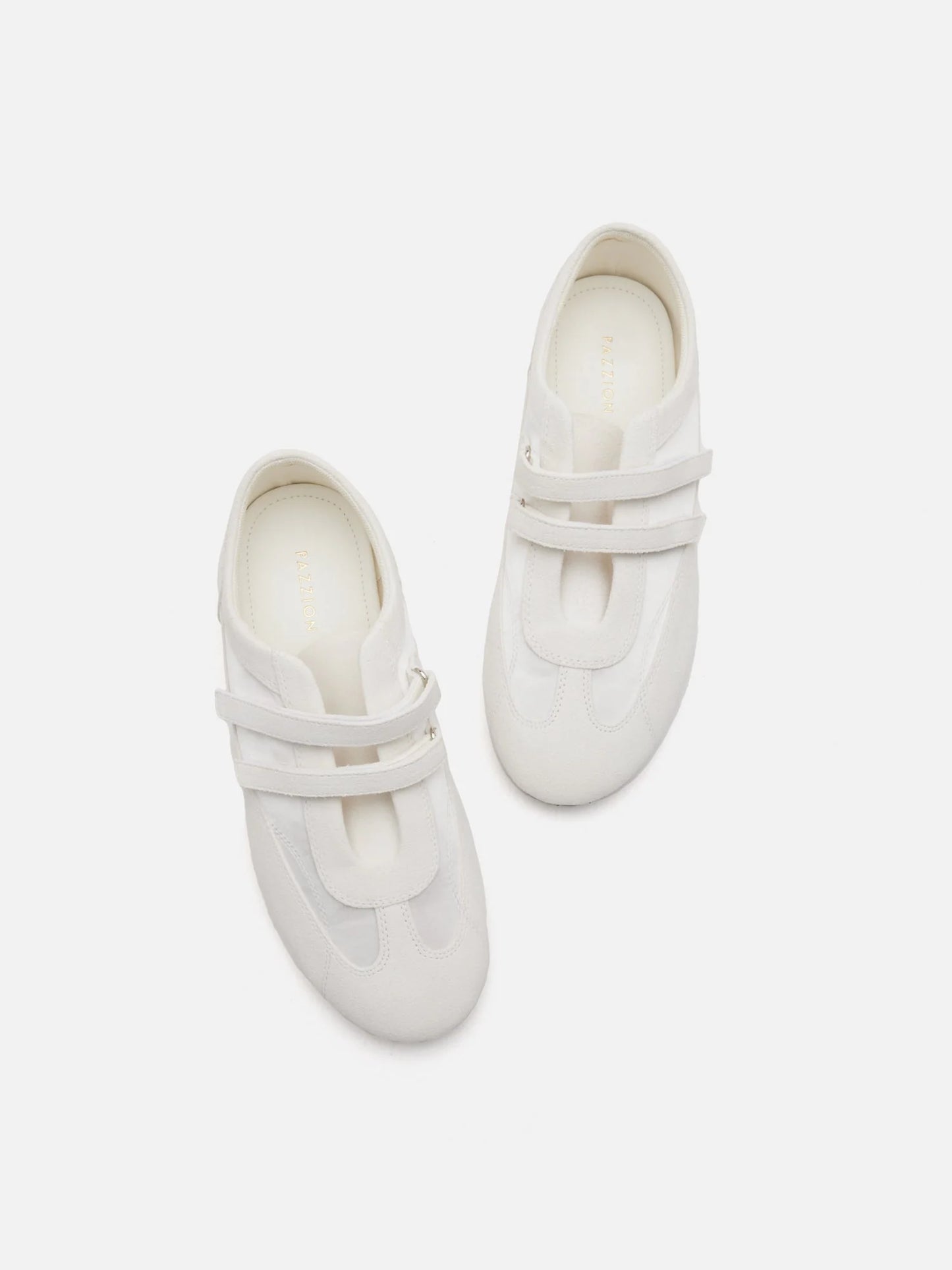 PAZZION, Noralyn Double Velcro Strap Sneakers, White