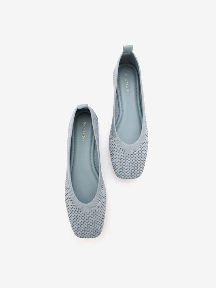 PAZZION, Oceane Flyknit Covered Flats, Blue