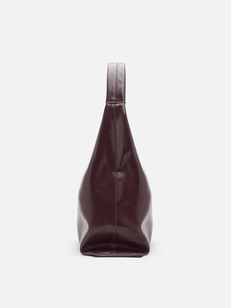 PAZZION, Ophelia Curved Shoulder Bag, Wine